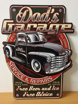 Dads gargage service en repair free beer