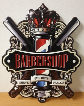 Barbershop shave the best parlor uitgesneden