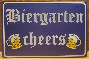 Biergarten Cheers metalen reclamebord
