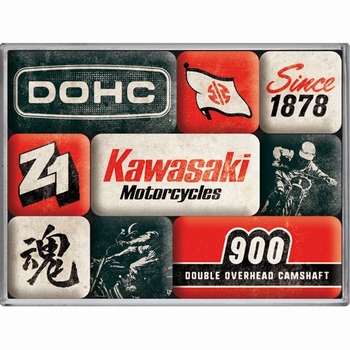 Kawasaki magneet set 9 magneetjes