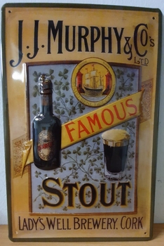 Murphy's en co ber stout metalen reclamebord relief