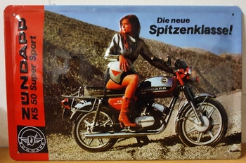 Zundapp KS50 super sport spitzenklasse metalen relief