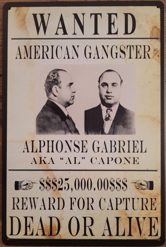 American Gangster All Capone reclamebord poster metaal