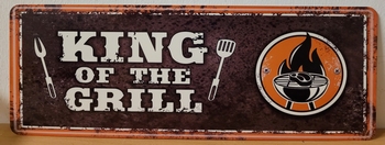 King of the grill metalen wandbord