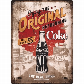 Coca cola original coke highway 66 relief wandbord