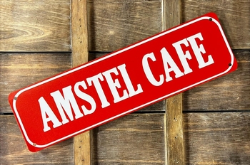 Amstel Cafe reclamebord van metaal