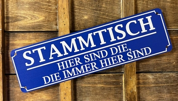 Stammtisch reclamebord van metaal