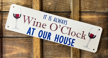 Always Wine o Clock reclamebord van metaal