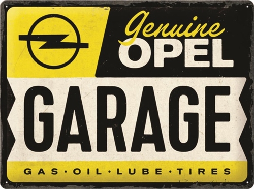 Opel genuine garage metalen relief reclame bord
