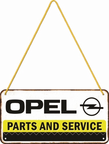 Opel parts and service metalen bord