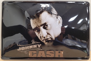 Johnny cash metalen wandbord relief