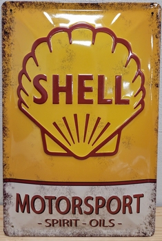 Shell motorsport oils metalen relief bord