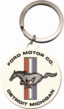 Ford mustang sleutelhanger key chain rond