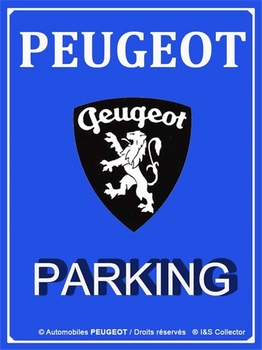 Peugeot parking metalen wandbord