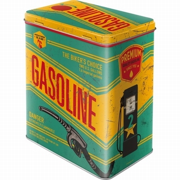 Gasoline voorraadblik