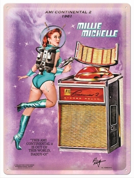 Ami continental 2 1961 jukebox metalen bord reliëf