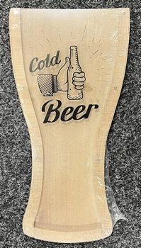 Cold beer doppen vanger houten wandbord