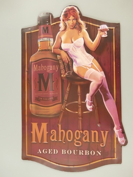 Mahogany aged bourbon uitgesneden xl bord