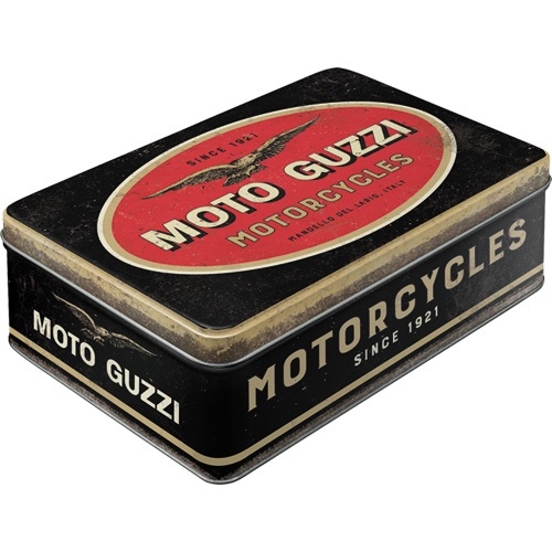 Moto guzzi voorraadblik koektrommel
