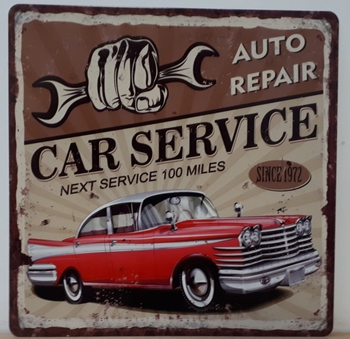 Car service metalen wandbord auto repair