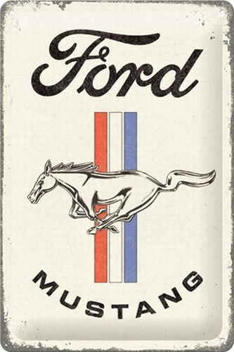 Ford mustang horse metalen wandbord relief