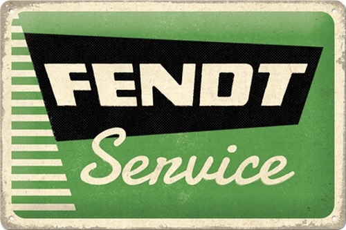 Fendt Service metalen wandbord relief