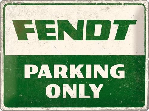 Fendt parking only metalen wandbord relief 30 x 40