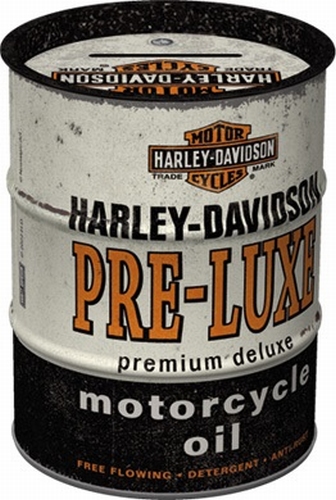 Harley davidson pre luxe oil barrel metalen spaarpot