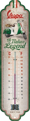 Vespa thermometer italian legend van metaal