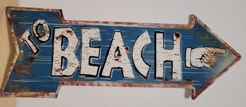 Beach pijl metalen wandbord reclamebord uitgesneden