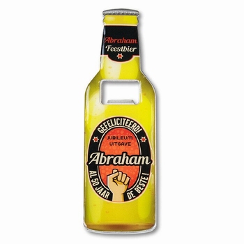 abraham metalen bieropener met magneet