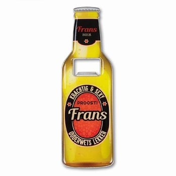 Frans metalen bieropener met magneet