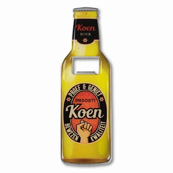 Koen metalen bieropener met magneet