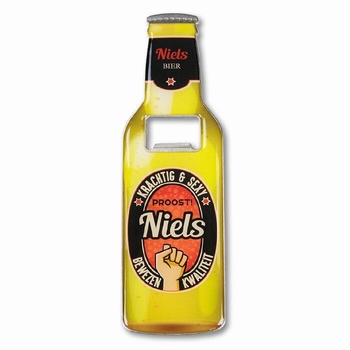 Niels metalen bieropener met magneet
