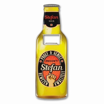Stefan metalen bieropener met magneet