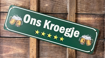 Ons kroegje metalen wandbord reclamebord