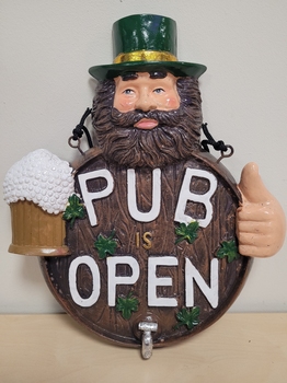 Pub open ierland man polyester wandbord