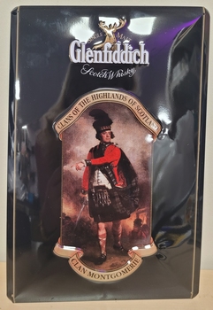Glenfiddich scotch whiskey schotse man wandbord met re