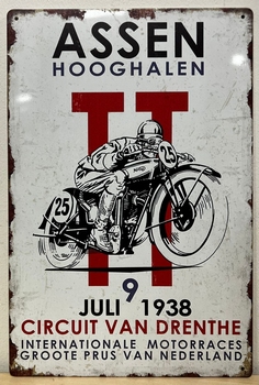 TT Assen 1938 Moto GP Reclamebord metaal
