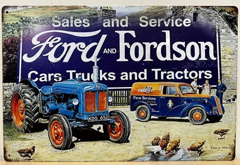 Ford en Fordson trucks en Tractor reclamebord metaal