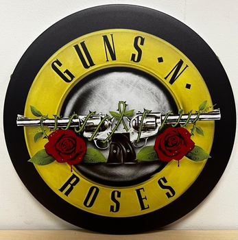Guns n roses metalen reclamebord rond