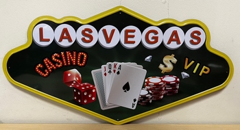 Las vegas metalen reclamebord uitgesneden