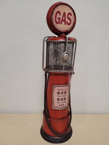 Gas rode pomp blikken miniatuur spaarpot