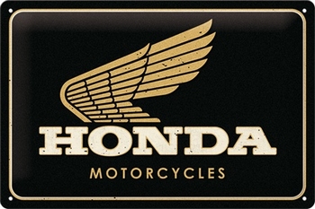 Honda mc motorcycles gold metalen relief reclamebord