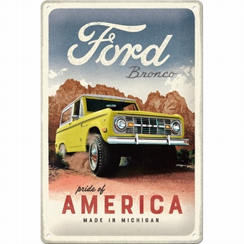 Ford bronco pride of america metalen wandbord