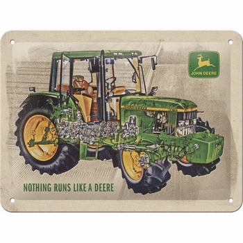 John Deere model 6410 cutaway metalen wandbord