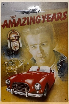 James Dean the Amazing Years reclamebord van metaal