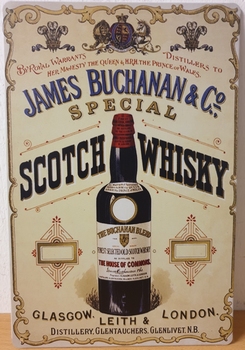 James Buchanan Whisky Reclamebord metaal