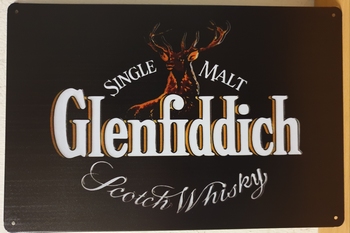 Glenfiddich metalen reclamebord wandbord