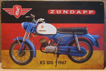 Zundapp KS100  Reclamebord metaal